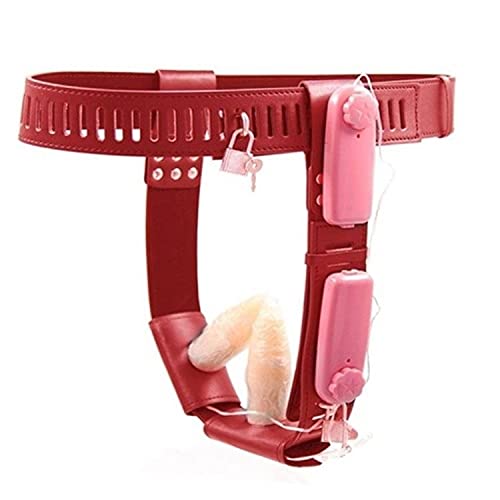 Bondage Masters Ceinture de chasteté féminine Double Plug vibrant
