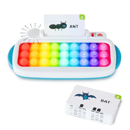 Image of Chuckle & Roar Pop It! ABC & Spelling Keyboard – Interactive Alphabet & Sight Word Learning Toy with LED Lights, Soft Sensory Keys, 3 Grow-with-Me Modes, Screen-Free Educational Toy for Kids