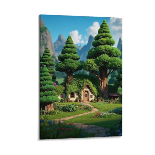Lodge vintage décoration murale WIASVZMCI en toile abstraite haut de gamme pour couloirs