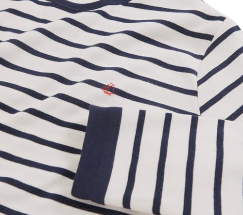 Petit Bateau Jungen Pyjama, Weiss Marshmallow / Blau Smoking, 3 Jahre – Ansicht 4