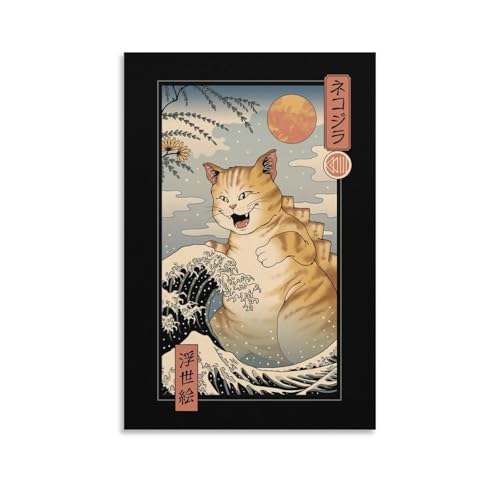 G gA[g Cg Catzilla Ukiyo E 킢 |X^[ LoX |p 摜   Q  20x30inch(50x75cm)