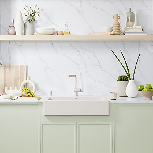 BLANCO 527408 Vintera Silgranit 30" Super Single Apron-Front Farmhouse Sink - Soft White by BLANCO - Image 4