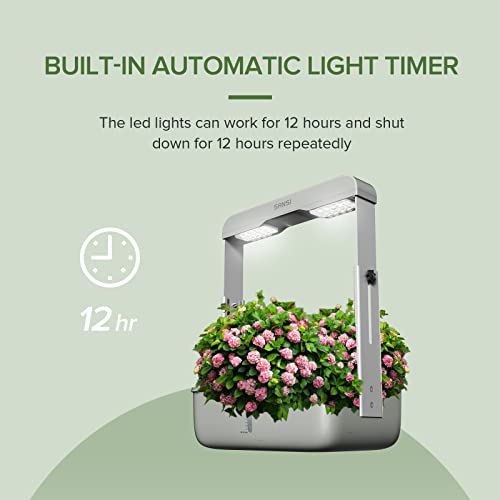 Sansi Hydroponics Growing System Indoor Garden With Led Grow Light Plants Germination Kit Herb Garden With Pump System,Portable Design, Height Adjustable (No Seed),4L Water Tank,Automatic Time Setting #TOP6