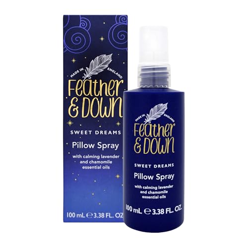 Feather & Down Lavender Pillow Spray 100 ml Sleep Spray with Calming Chamomile Essential Oils for Relaxation