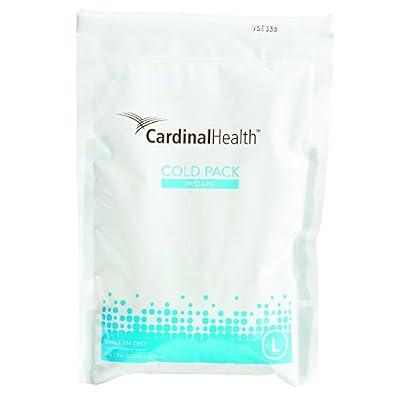 Cardinal Health Disposable Instant Cold Pack, Easy-to-Activate, Fast and Effective Pain Relief for Injuries and Swelling - 6 in x 9 in, 1 Count, 16 Packs, 16 Total