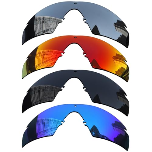 Acefrog Lot de 4 paires de verres polarisés de rechange pour lunettes de soleil Oakley Si Ballistic M Frame 2.0, incassables, anti-rayures, Multicolore, taille unique