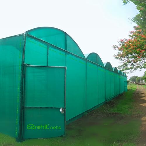 Image of NETS Green Net for Fencing Garden (5Ft X Ft) 75% UV Sunlight Protection 100GSM for Fencing, Boundary, Balcony, Multipurpose Agro Green Shed Net Roll (5Ft X 25Ft)