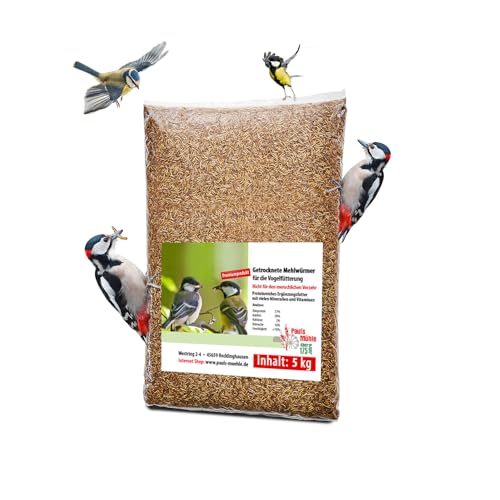 Paul's Mühle Mehlwürmer getrocknet 5 kg Premiumqualität