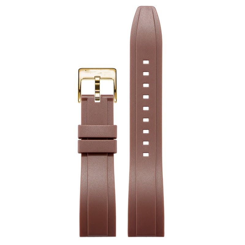 Bracelet montre caoutchouc 22mm marron pour Tissot Couturier et Carson