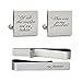 MUEEU Groom Wedding Cufflinks Engraved of All The Walks We Have Take Square Round Cuff Link Tie Clip