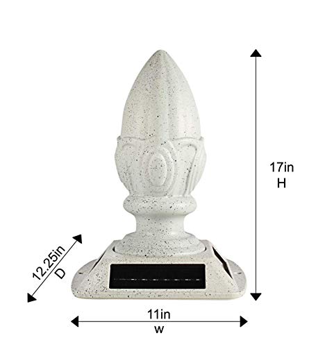 Gama Sonic Acorn Finial Solar Pier Mount Light, Speckled Grey Stone (Gs-138) #TOP3