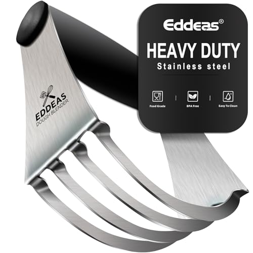 Eddeas Dough Blender, Multi-Purpose Pastry Cutter, Heavy Duty Stainless Steel and Non-slip handle Dough Cutter, Great for Pastry, Pizza, Dough and Cake