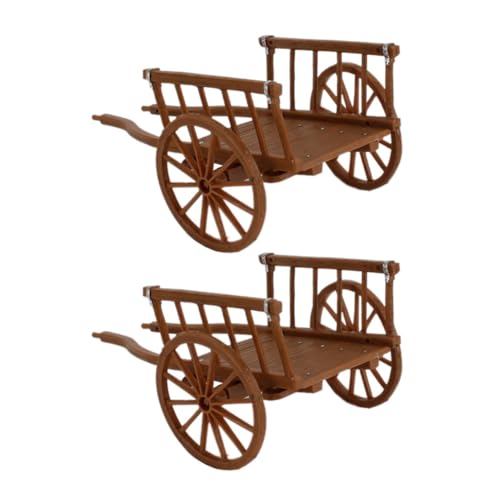 Chaksy カート モデル ミニチュア カート 妖精 フィギュア ミニチュア ホイール 幼児用 手押し車 交換部品 ガーデン トロリー ミニチュア おもちゃ