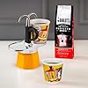Bialetti - Mini Express Lichtenstein: Moka Set includes Coffee Maker 2-Cup (2.8 Oz) + 2 shot glasses, Yellow, Aluminium