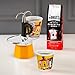Bialetti - Mini Express Lichtenstein: Moka Set includes Coffee Maker 2-Cup (2.8 Oz) + 2 shot glasses, Yellow, Aluminium