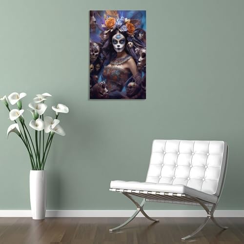 Décoration murale abstraite gris salon tableau chambre 30x45cm