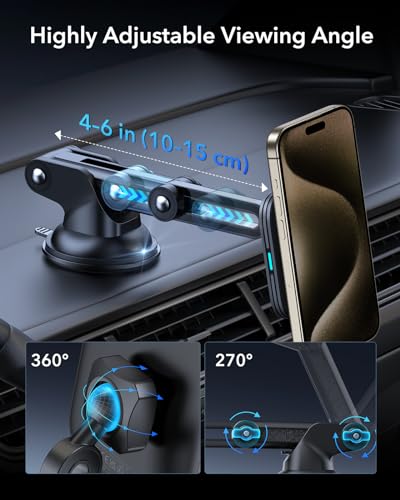 ESR 15W MagSafe Car Mount Charger w/ 3.3' USB-C Cable - image 7