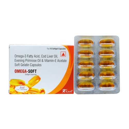 Knoll Healthcare Omega 3 Fish Oil 700 Mg For Men And Women Antioxidant & Energy,Stamina & Immunity & Maintains Bone & Joint Health,Epa 360 Mg Dha 240 Mg (30 Cap,6X Strips) Pack Of 6 Count,30 Capsules