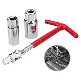 ❸ 【Función】 La llave para bujías desmonta la bujía del automóvil. El anillo de goma puede fijar la bujía y unir la bujía, lo que es fácil de instalar o quitar.