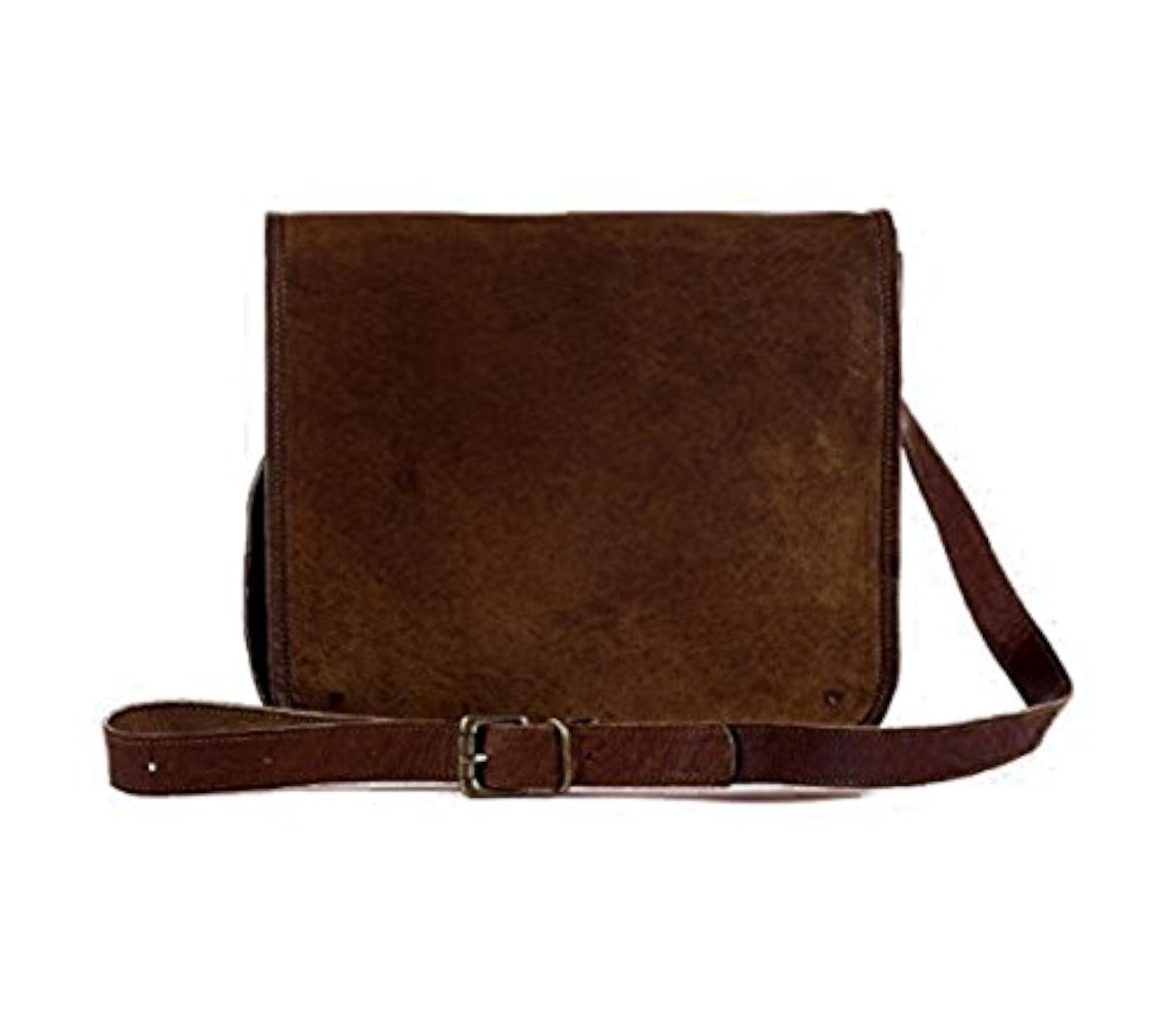 Real Leather Full Flap Sling Shoulder Messenger Bag