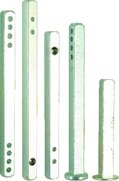 Tige Carré Percée, 7mm x 140mm, Acier Zingué Cover