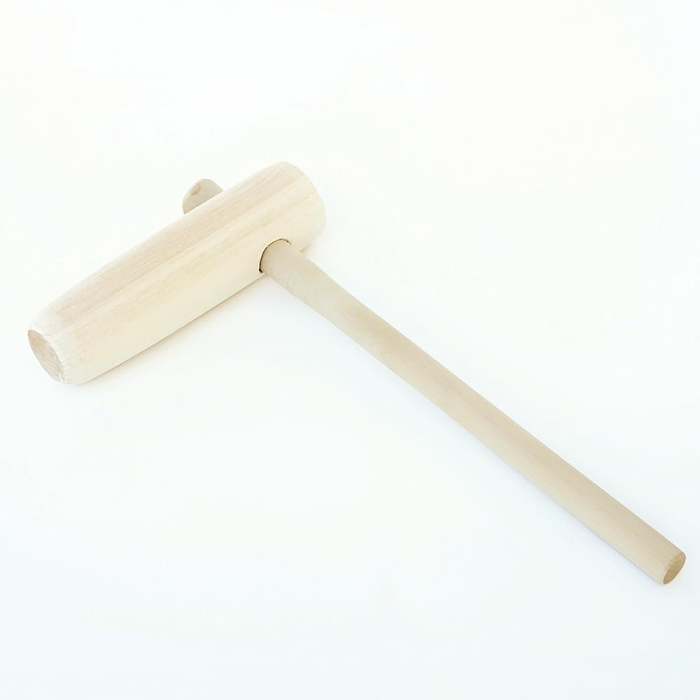 Amazon | 【木台付き】餅つきセット 2升用 木製ミニ臼＋キネ1本
