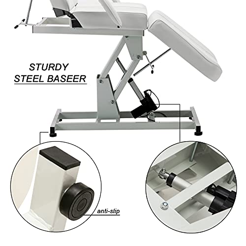 Barberpub Salon Spa Massage Bed Tattoo Chair Facial Adjustable Table Beauty Equipment 0100 (White) #TOP3