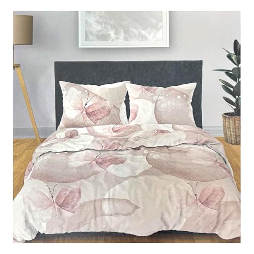 JYC CREATIVE Duvet Cover Set, Sheets, Pillow Case, with Design, 100% Polyester, 4 Pieces for 90, 135 and 150 cm Beds