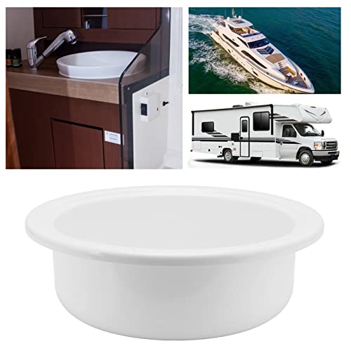 Lavabo redondo acrílico para solucionar la falta de espacio en baño 5