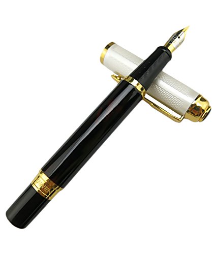 Image of Lestylo Dikawen 821 Silver Mesh Heavy Metal Body Signature Series With Gold Plated Trims Fountain Pen