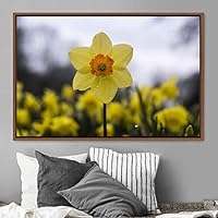 Framed Canvas Wall Art Flora Snapshot Closeup Dark Expressive Farmhouse/Country Floral Multicolor Photography Realism Single - 16x24 inches