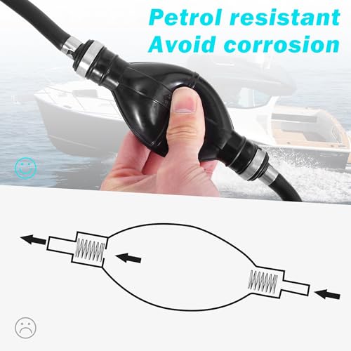 Image of 1 /4'' 6mm Fuel Line Assembly 10ft Marine Boat Fuel Line Outboard Primer Bulb Assembly with Connector Compatible with Outboard Motors