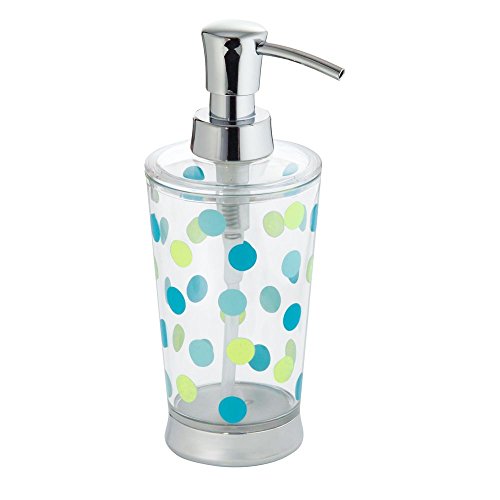 InterDesign Glee Soap & Lotion Dispenser Pump for Bathroom Vanities - Rain