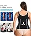Eleady Women's Underbust Corset Waist Trainer Cincher Steel Boned Body Shaper Vest with Adjustable Straps (L, Black)