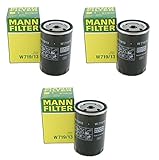 Replacement Set of 3 Oil Filters Spin On Type Mechanics Choice for Mercedes W124 W126 W201
