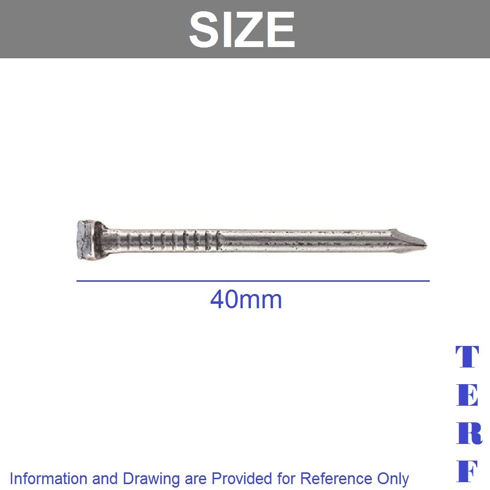 TERF® 40mm Bright Finish Oval Nails 40mm (1.5 inch) Oval Head Nails for Soft and Hard Timber Wooden Chipboard Joinery Skirting Flooring Construction Furniture Craft Multi Purpose Use - Image 3