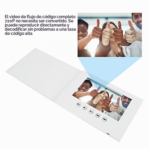 Tarjeta de Felicitación con Video, Folleto Electrónico con Pantalla LCD para Regalo de Cumpleaños Día del Padre Aniversario de Navidad de la Madre Batería de Iones de Litio de