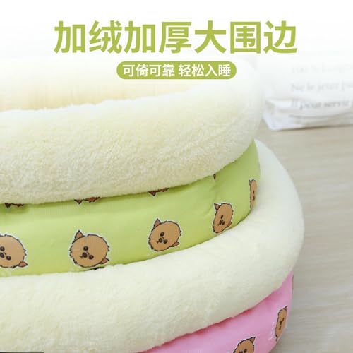 Lit pour chaton et petit chien vert panier coupe-vent lit chiot 45x45x17cm - 7