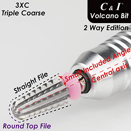 C&I Volcano taladro de uñas 2 direcciones rotación miniatura 3