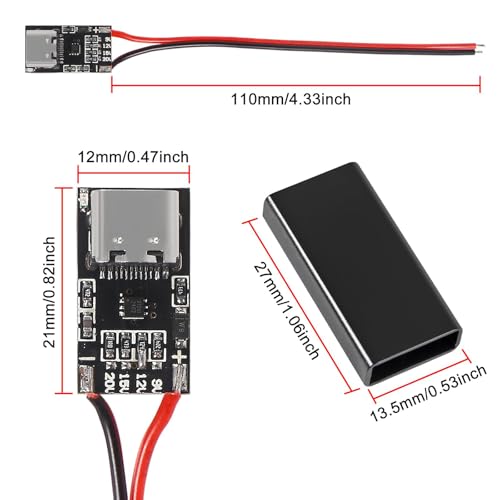 5-Piece Set of Type-C PD3.0 QC Trigger Board USB-C PD QC 5V 9V 12V 15V 20V DC Fixed Voltage Power Trigger Module 5A with QC Trigger Housing for Household Electronics2