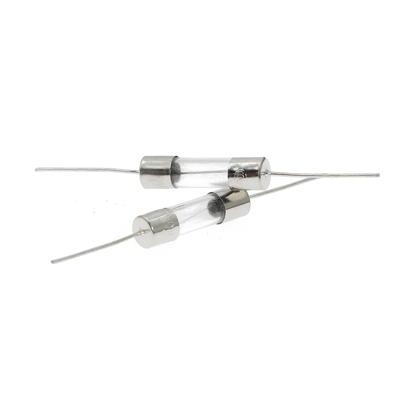 100 szt. 5 x 20 mm osiowy szklany bezpiecznik szybki dmuchanie 250 V z przewodem ołowiowym 20F 0,5A/1A/2A/3A/3,15A/4A/5A/6,3A/8A/10A/12A/15A rura (100 szt. F7A)