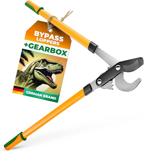 GRÜNTEK Lopper T-REX 765 mm – Heavy-Duty Bypass Loppers with Double Gear Drive | Cuts up to 51 mm | Precision Tool Steel Blade