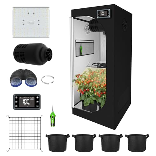 HOMEFELIZ 2x2 ft Grow Tent Complete Kit, Smart Hydroponics...
