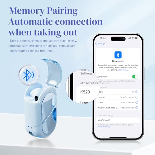 Image of Heart Wireless Earbuds for Girls Kids, Cute Small Mini Tiny Invisible Earbuds Wireless Bluetooth for Small Ears Canals Women Rose Gold Kawai Blue Tooth Ear Buds for iPhone Android