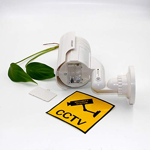 O&W Security 2 x dummy camera fake bewakingscamera camera's dummy met lens met knipperende led waterdicht voor binnen en… - Image 8