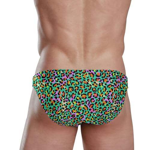 Leopard Swim Briefs for Men Swimsuit Bikini Swimwear S B04042913