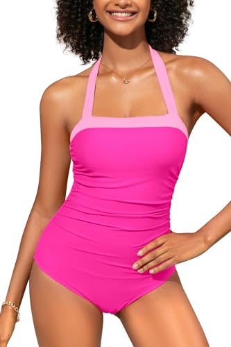 Maillot de bain une pièce gainant vintage et dos nu rétro pour femme