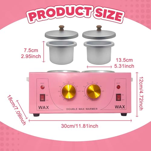 Chauffe-cire double pot 200W puissant pour une épilation sur mesure