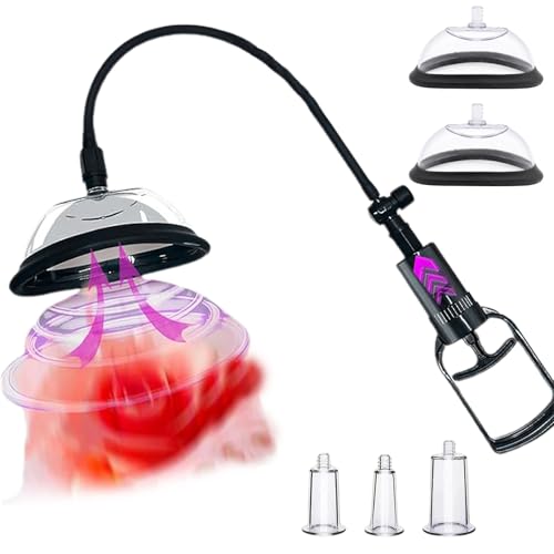 Pussy Pump Sex Toys, Clitoral Pumps Enhance Sensation und erhöhen das weibliche sexuelle Vergnügen, Adult Play Nipple Clitoral Stimulator enthält 5 Saugnäpfe, um das Vergnügen des Paares zu fördern (U