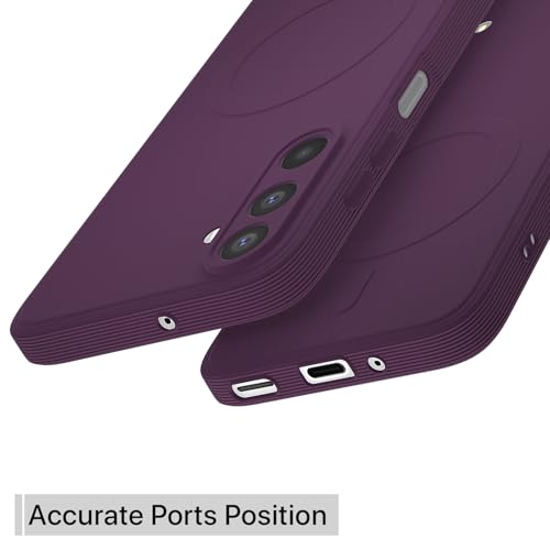 Image of Pikkme Back Cover for Samsung Galaxy M17 5G / A17 5G / F17 5G Soft Matte Silicone Mag-Safe Design (Mag-Safe Not Support) Camera Protection | Slim Fit Bumper Cover (Purple)